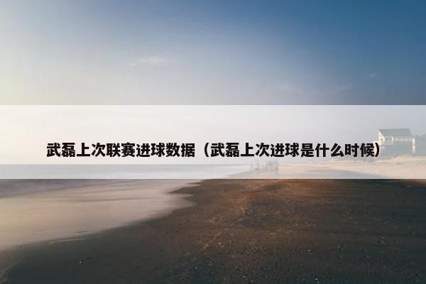 武磊上次联赛进球数据（武磊上次进球是什么时候）