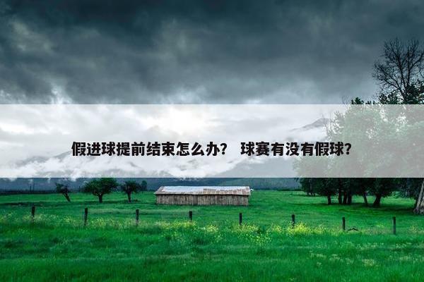 假进球提前结束怎么办？ 球赛有没有假球？