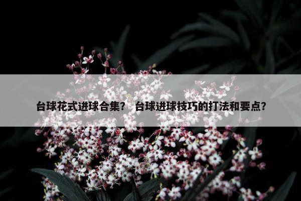 台球花式进球合集? 台球进球技巧的打法和要点? 台球花式进球合集? 台球进球技巧的打法和要点?