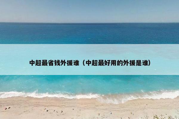 中超最省钱外援谁（中超最好用的外援是谁）
