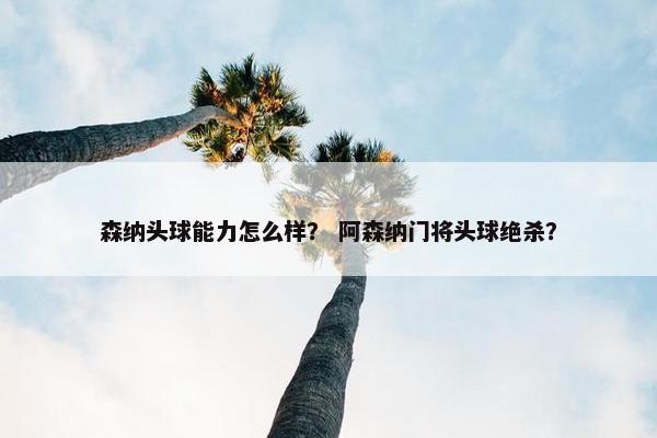 森纳头球能力怎么样？ 阿森纳门将头球绝杀？