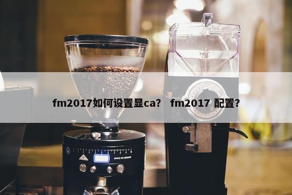fm2017如何设置显ca？ fm2017 配置？