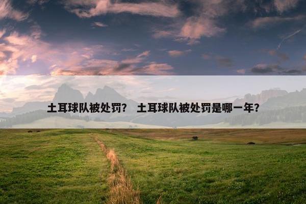 土耳球队被处罚？ 土耳球队被处罚是哪一年？