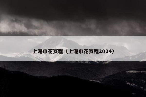 上港申花赛程（上港申花赛程2024）