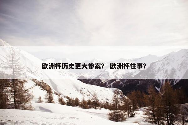 欧洲杯历史更大惨案？ 欧洲杯往事？