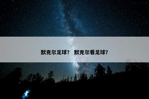 默克尔足球？ 默克尔看足球？