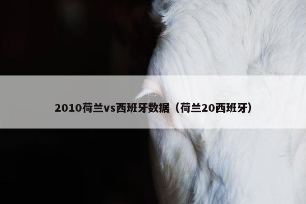 2010荷兰vs西班牙数据（荷兰20西班牙）