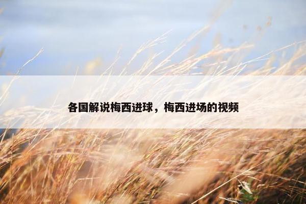 各国解说梅西进球，梅西进场的视频