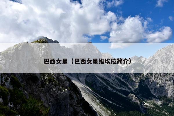巴西女星（巴西女星维埃拉简介）