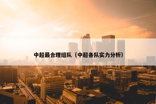 中超最合理组队（中超各队实力分析）