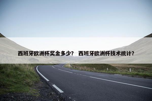 西班牙欧洲杯奖金多少？ 西班牙欧洲杯技术统计？