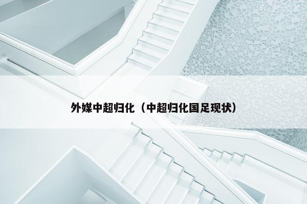 外媒中超归化（中超归化国足现状）