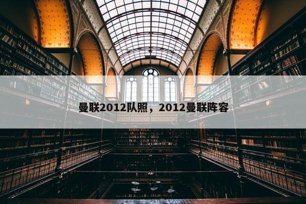 曼联2012队照，2012曼联阵容