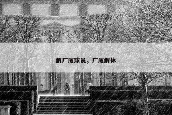 解广厦球员，广厦解体