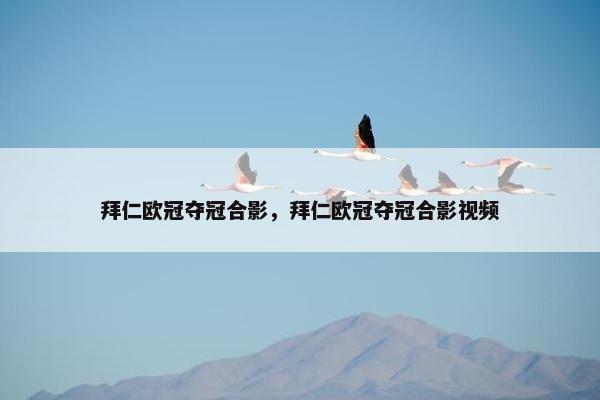 拜仁欧冠夺冠合影，拜仁欧冠夺冠合影视频