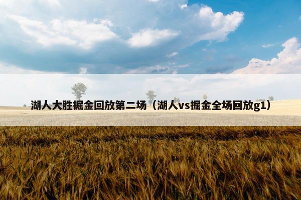 湖人大胜掘金回放第二场（湖人vs掘金全场回放g1）