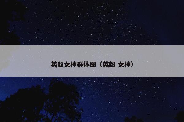 英超女神群体图（英超 女神）