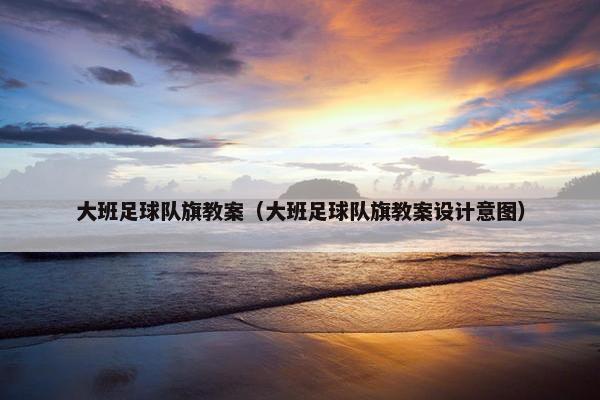 大班足球队旗教案（大班足球队旗教案设计意图）