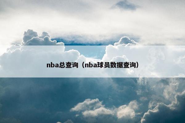 nba总查询（nba球员数据查询）