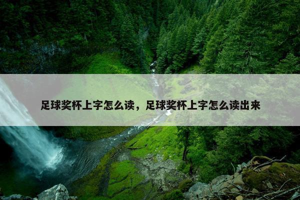 足球奖杯上字怎么读，足球奖杯上字怎么读出来
