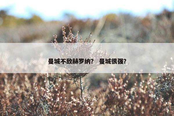 曼城不敌赫罗纳？ 曼城很强？