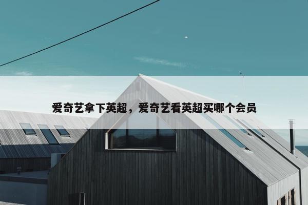 爱奇艺拿下英超，爱奇艺看英超买哪个会员