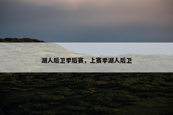 湖人后卫季后赛，上赛季湖人后卫