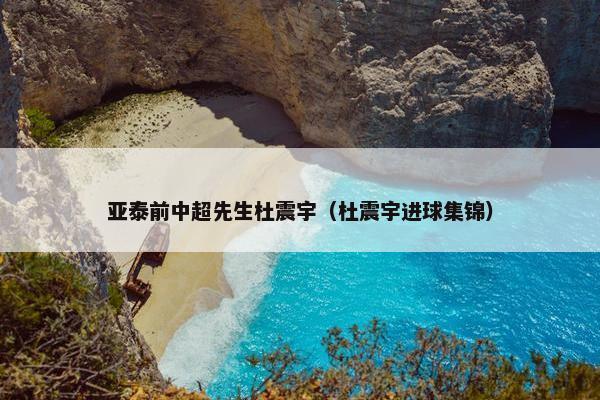 亚泰前中超先生杜震宇（杜震宇进球集锦）