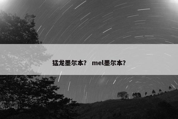 猛龙墨尔本？ mel墨尔本？