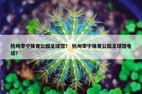 杭州李宁体育公园足球馆？ 杭州李宁体育公园足球馆电话？