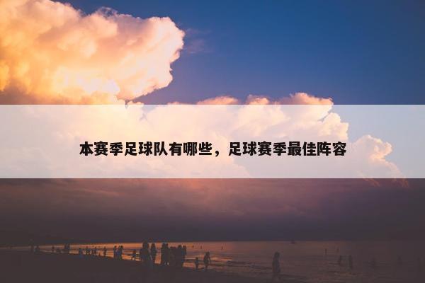 本赛季足球队有哪些，足球赛季最佳阵容
