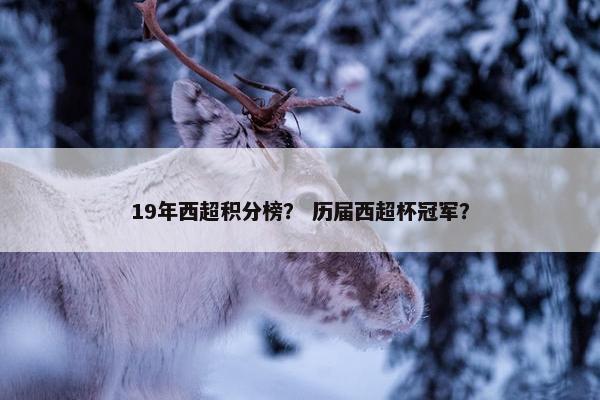 19年西超积分榜? 历届西超杯冠军? 19年西超积分榜? 历届西超杯冠军?