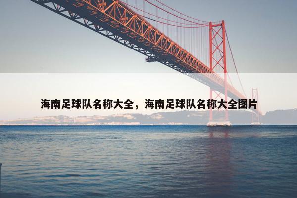 海南足球队名称大全,海南足球队名称大全图片 海南足球队名称大全,海南足球队名称大全图片