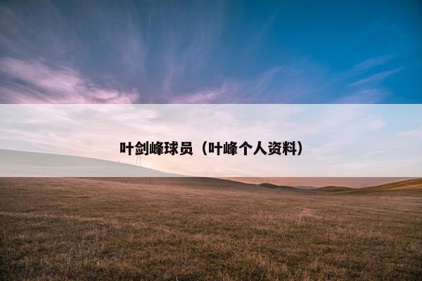 叶剑峰球员(叶峰个人资料) 叶剑峰球员(叶峰个人资料)