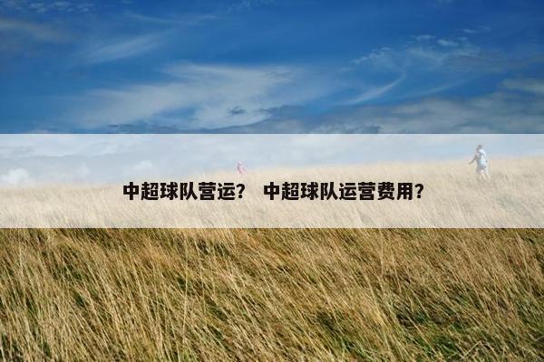 中超球队营运? 中超球队运营费用? 中超球队营运? 中超球队运营费用?