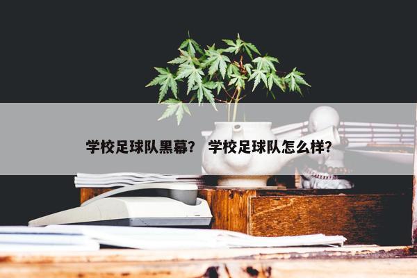 学校足球队黑幕？ 学校足球队怎么样？