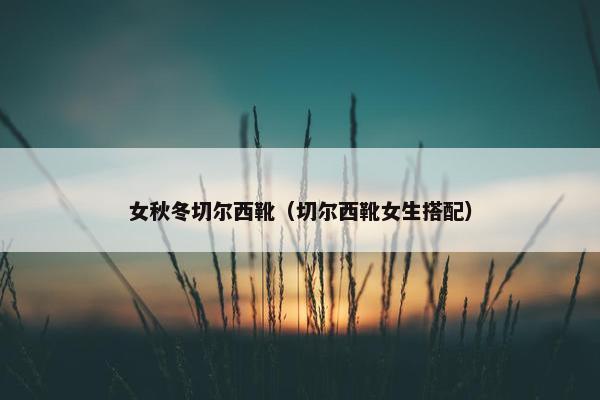 女秋冬切尔西靴（切尔西靴女生搭配）