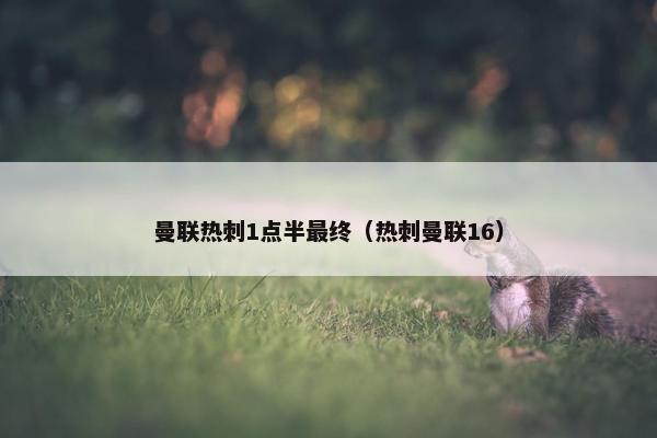 曼联热刺1点半最终(热刺曼联16) 曼联热刺1点半最终(热刺曼联16)