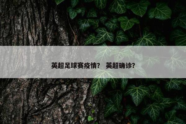 英超足球赛疫情？ 英超确诊？