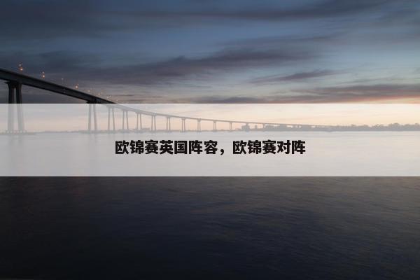 欧锦赛英国阵容，欧锦赛对阵