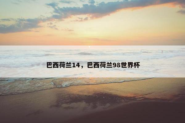 巴西荷兰14，巴西荷兰98世界杯