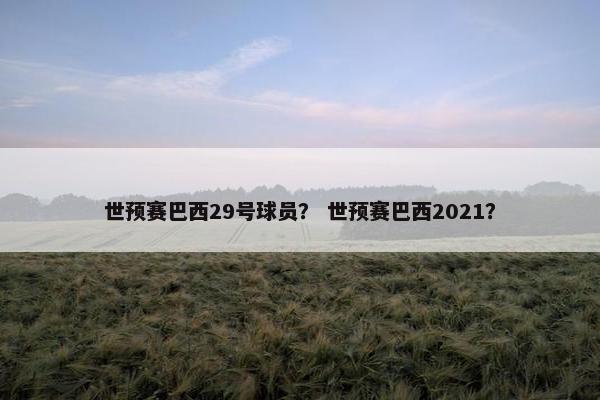 世预赛巴西29号球员？ 世预赛巴西2021？