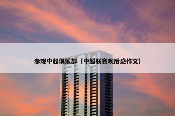 参观中超俱乐部（中超联赛观后感作文）