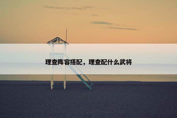 理查阵容搭配,理查配什么武将 理查阵容搭配,理查配什么武将