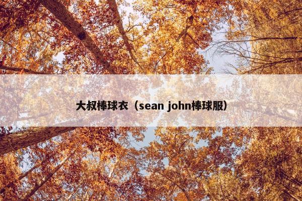 大叔棒球衣（sean john棒球服）