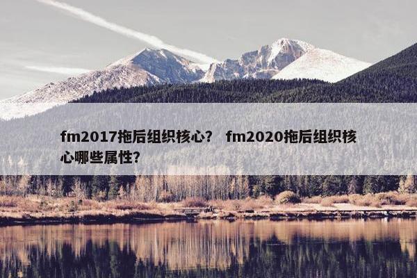 fm2017拖后组织核心? fm2020拖后组织核心哪些属性? fm2017拖后组织核心? fm2020拖后组织核心哪些属性?