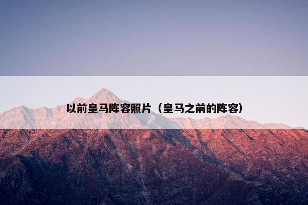 以前皇马阵容照片（皇马之前的阵容）