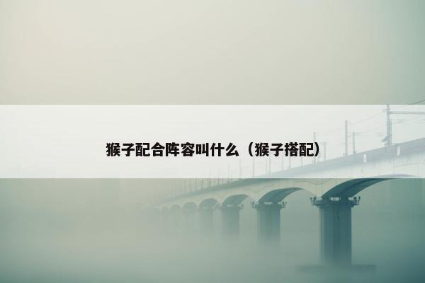 猴子配合阵容叫什么(猴子搭配) 猴子配合阵容叫什么(猴子搭配)