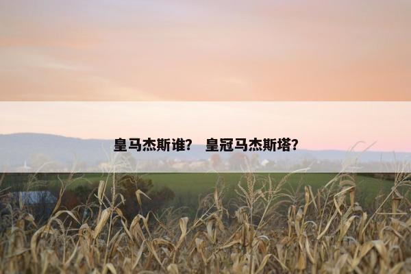 皇马杰斯谁？ 皇冠马杰斯塔？