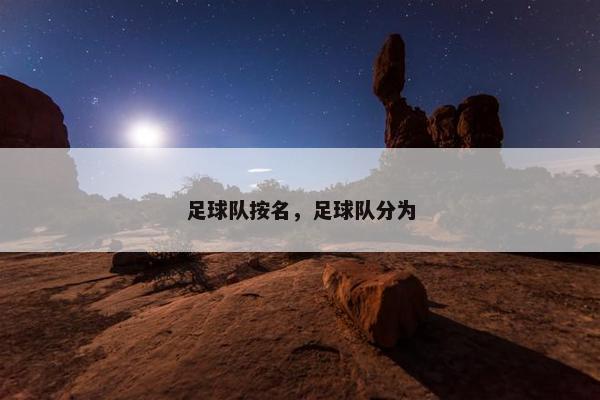 足球队按名，足球队分为